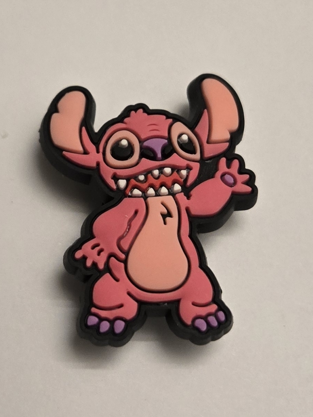 3/$10 Waving Angel Stitch Croc Charm Jibbitz Disney Pink Alien